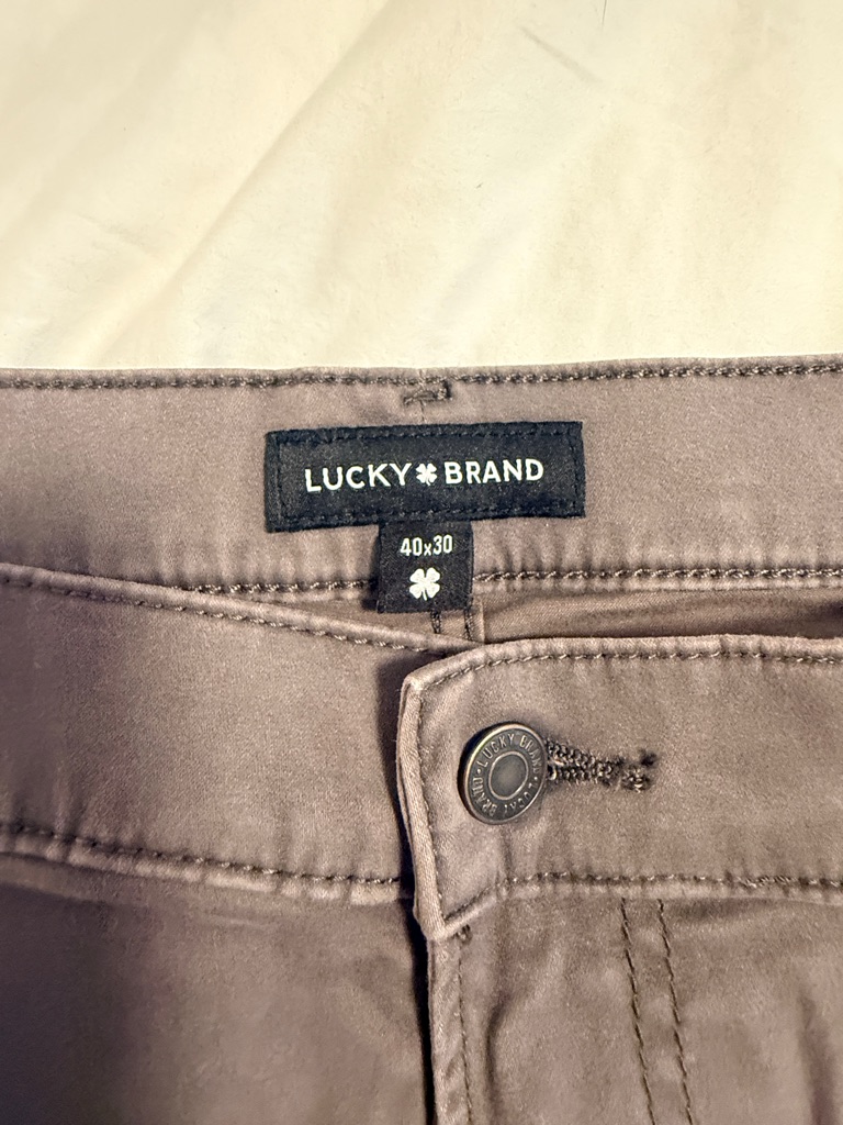 Lucky Brand Mens TaupeBrown Pants  Lucky Brand